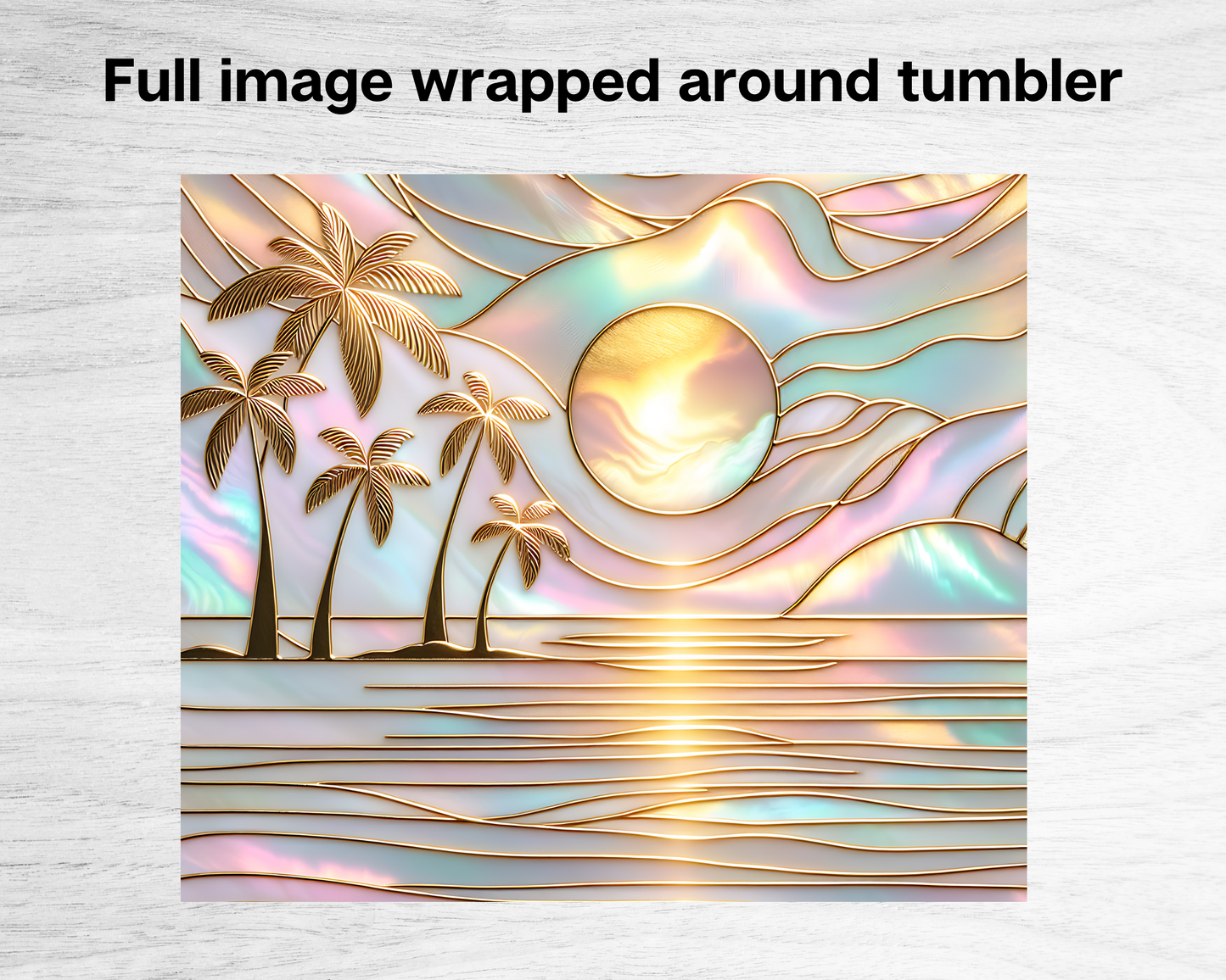 20oz Skinny Duo - Beach with Palms