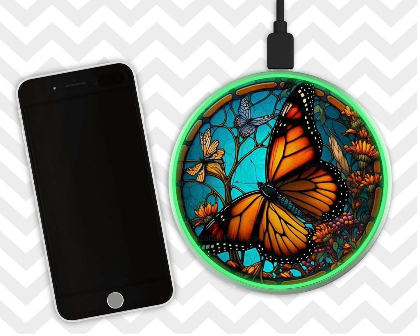 Phone Charger - Monarch Butterfly