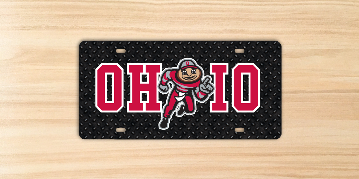 License Plate - OHIO with Brutus