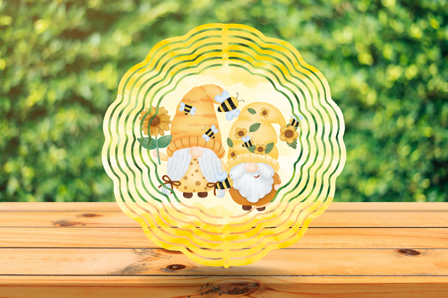 Wind Spinner - Sunflowers and Gnomes