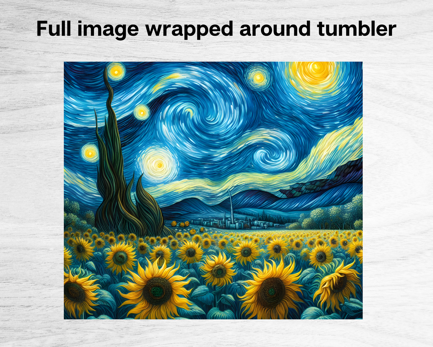 20oz Skinny Duo - Starry Sunflowers