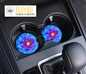 Car Coasters - 2pk - Blue Flower