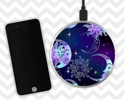 Wireless LED Charger - Blue and Purple Celestial