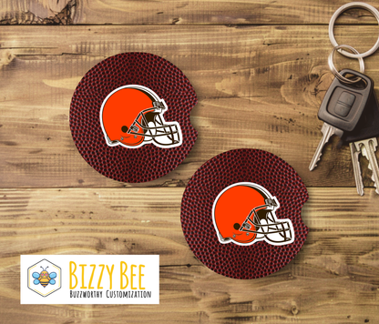 Car Coasters - 2pk - Browns Football