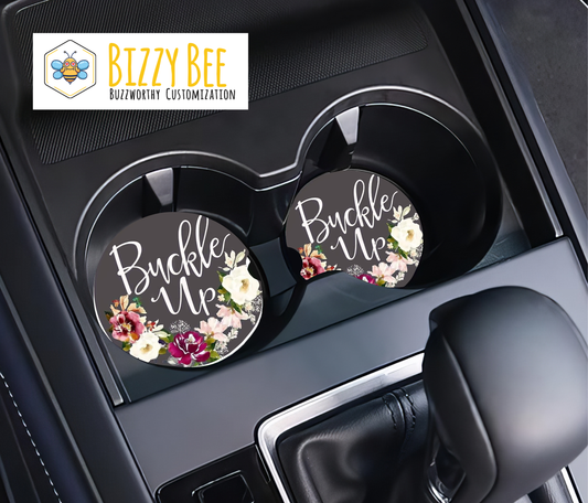 Car Coasters - 2pk - Buckle Up