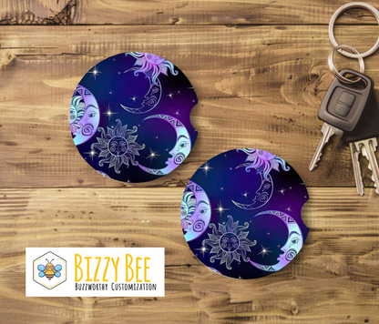 Car Coasters - 2pk - Celestial