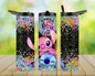 20oz Skinny Tumbler - Glittery and Colorful Stitch - Ohana Coffee