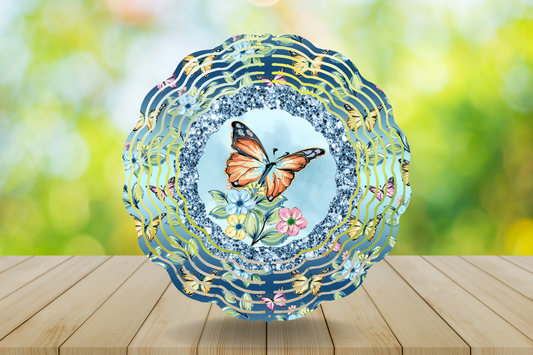 Wind Spinner - Flowers and Butterflies