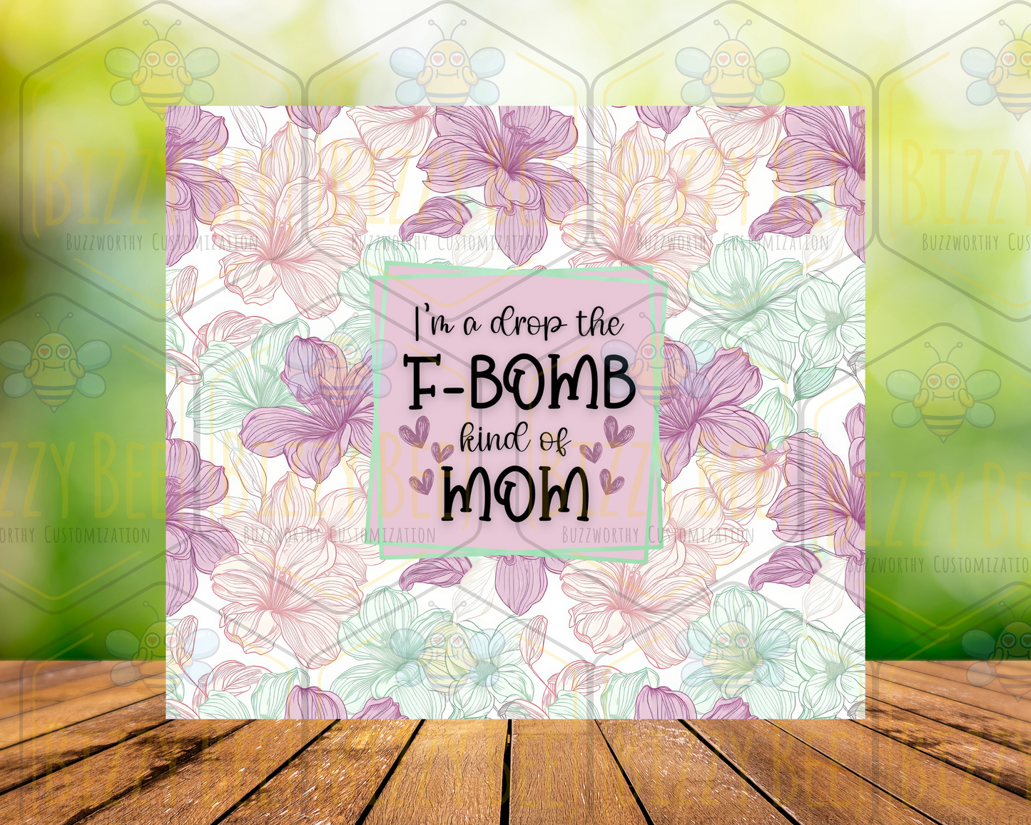 20oz Skinny Tumbler - F-Bomb Mom