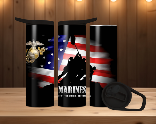 20oz Skinny Tumbler - Few, Proud, Marines