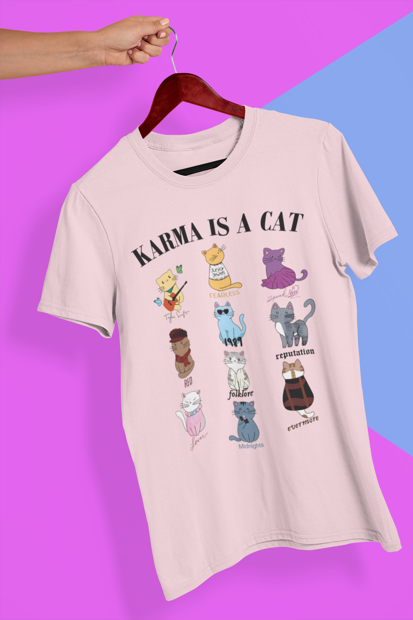 Short Sleeve T-Shirt - Karma is a Cat