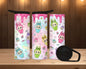 20oz duo Skinny Tumbler - Labubu pink confetti drips