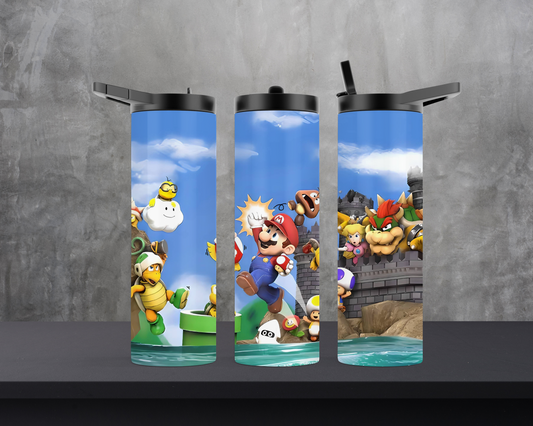 20oz Skinny Tumbler - Super Characters in the sky