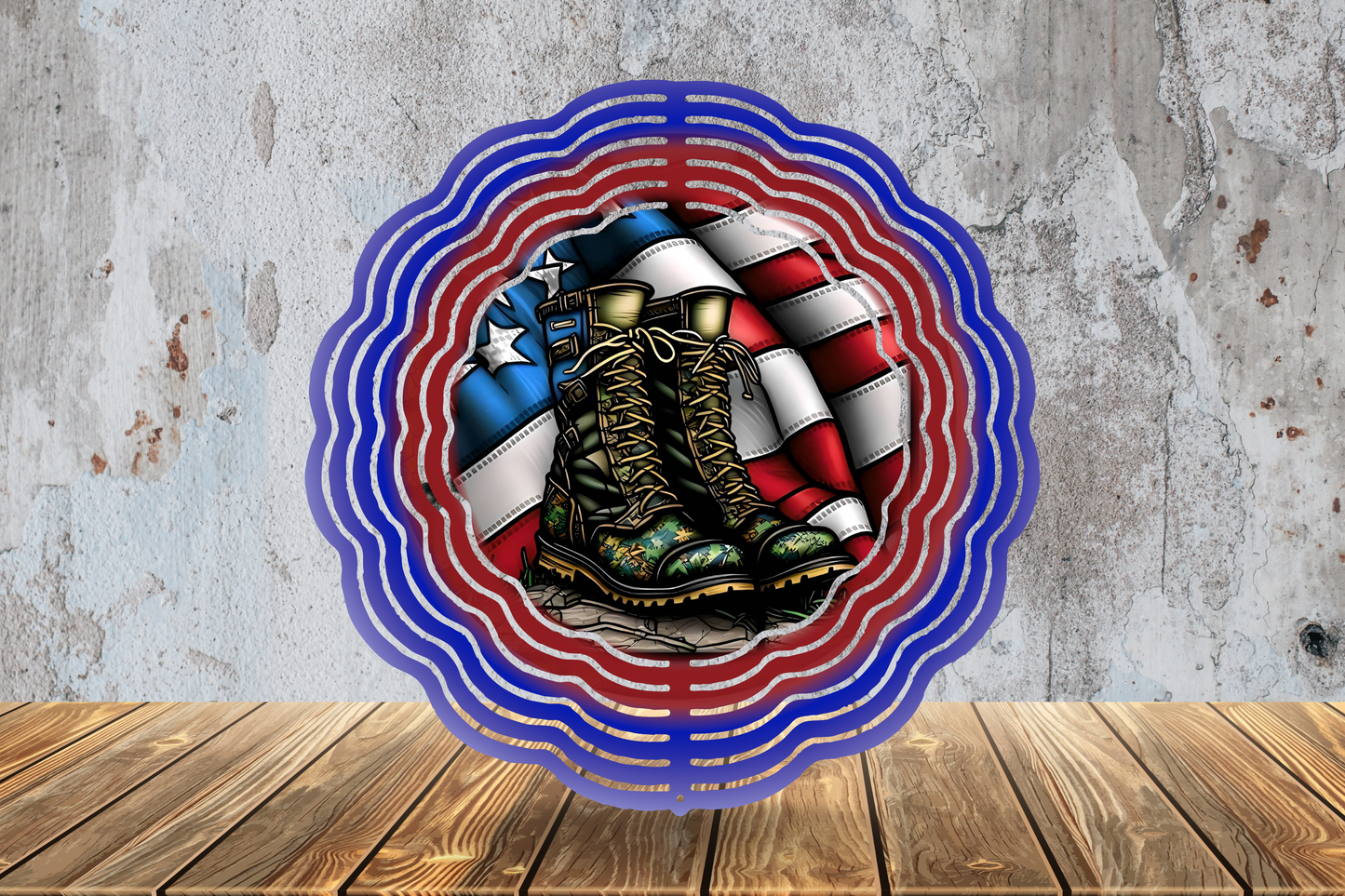 Wind Spinner - Patriotic Military Boots