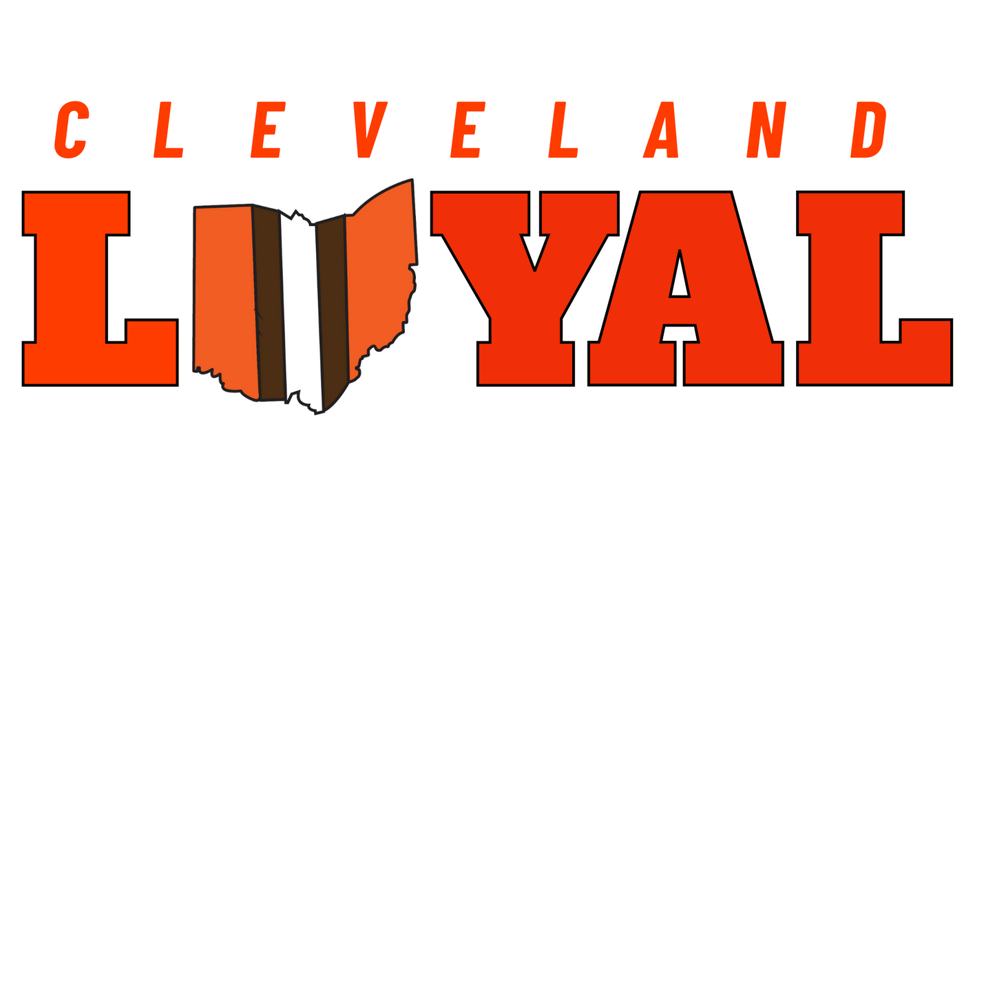 SS T-shirt - Cleveland LOYAL w/Ohio in Browns colors