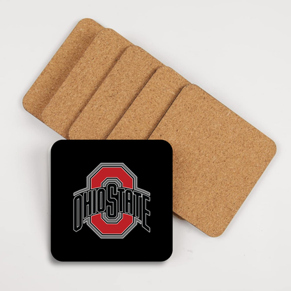 Coasters with Cork Back - Set of 4 - Ohio Football Collection