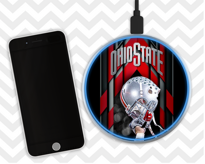 Wireless LED Charger - Ohio State Helmet