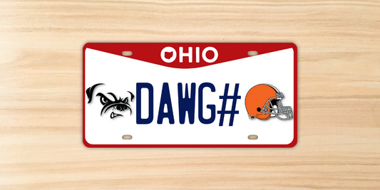 License Plate - DAWG# - Cleveland