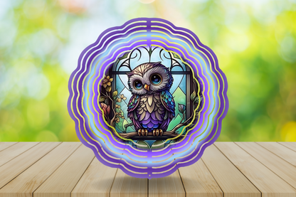 Wind Spinner - Purple Owl