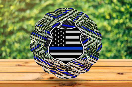 Wind Spinner - Back the Blue - Police Badge