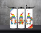 20oz Skinny Tumbler - Pride Gnomes