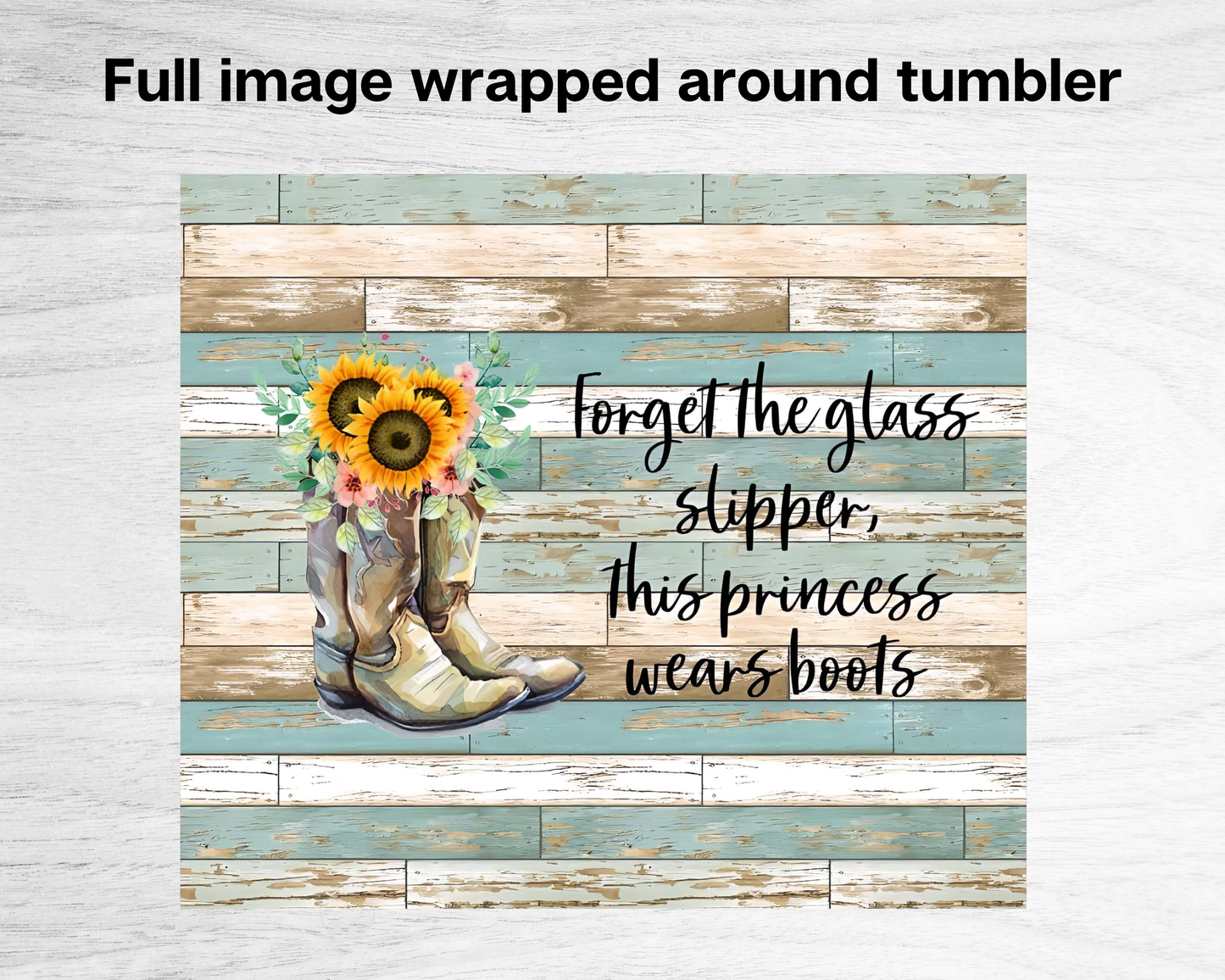 20oz Duo Skinny Tumbler - Princess wears boots