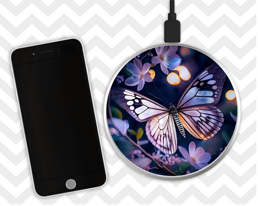 Phone Charger - Purple/Blue Butterfly