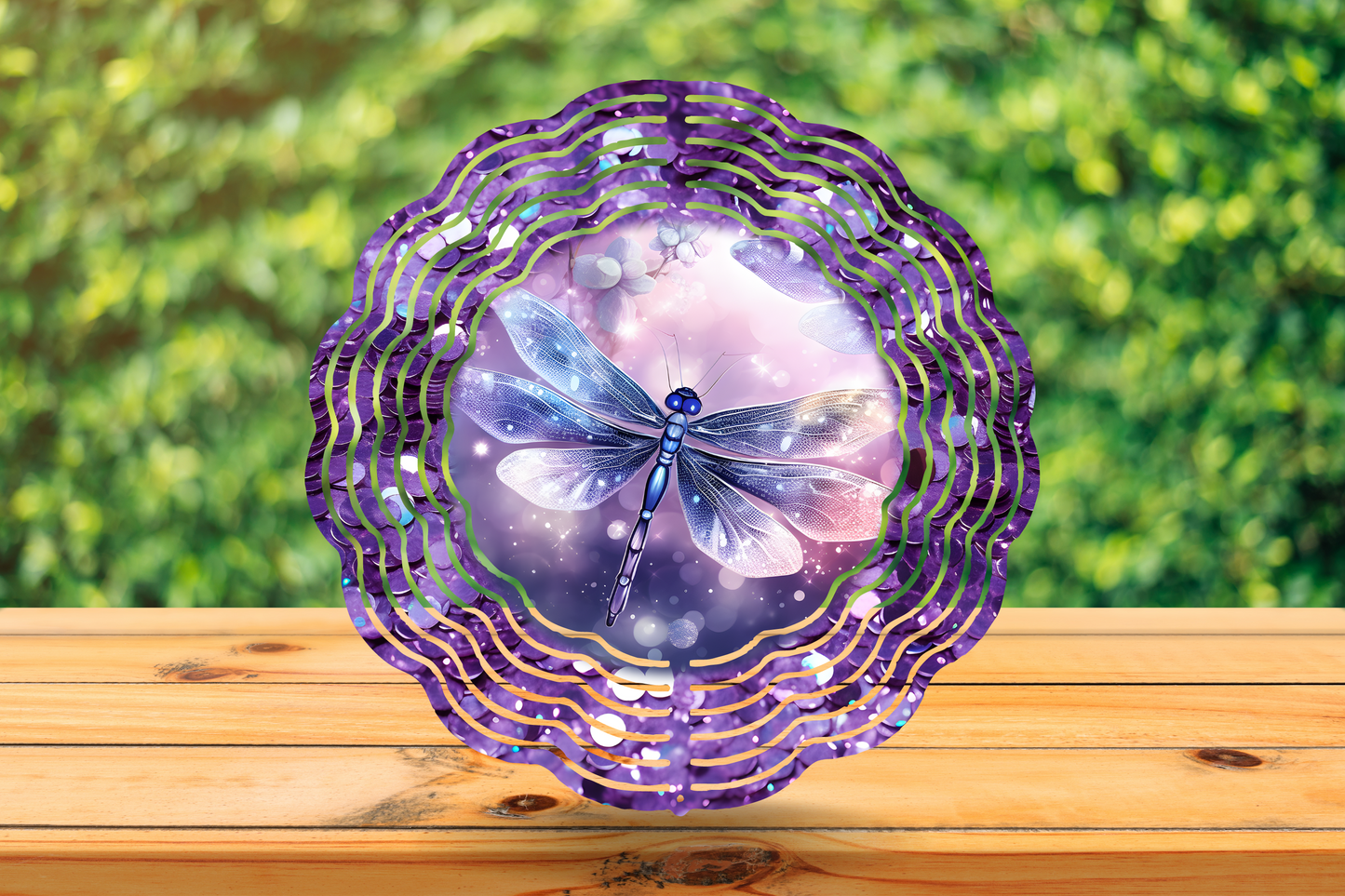 Wind Spinner - Purple Dragonfly