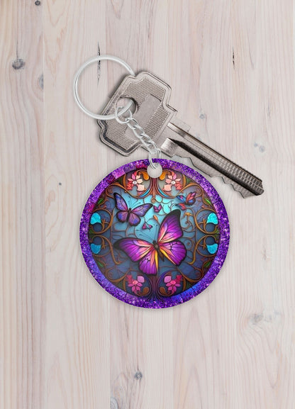 Keychains - Stained Glass Butterfly