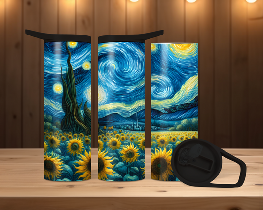 20oz Skinny Duo - Starry Sunflowers