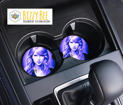 Car Coasters - 2pk - Swifty Blue