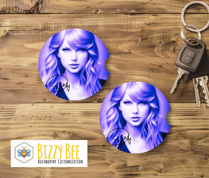 Car Coasters - 2pk - Swifty Blue