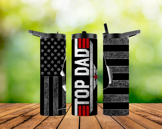 20oz Skinny Tumbler - Top Dad