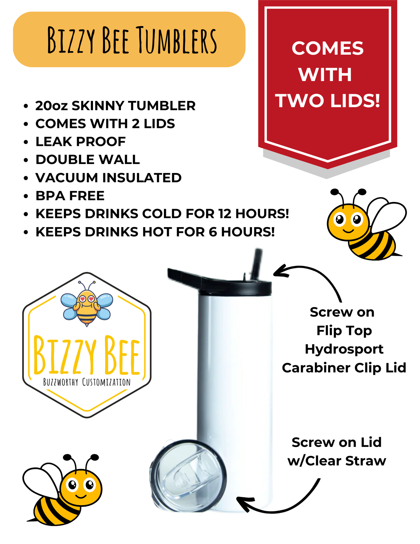 20oz Skinny Tumbler - F-Bomb Mom