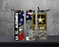 20oz Skinny Tumbler - US Army Flags and Tags