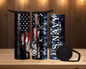 20oz Skinny Duo - US Navy Flag, tags and Blue camo