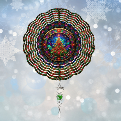 Wind Spinner - Colorful Christmas Tree