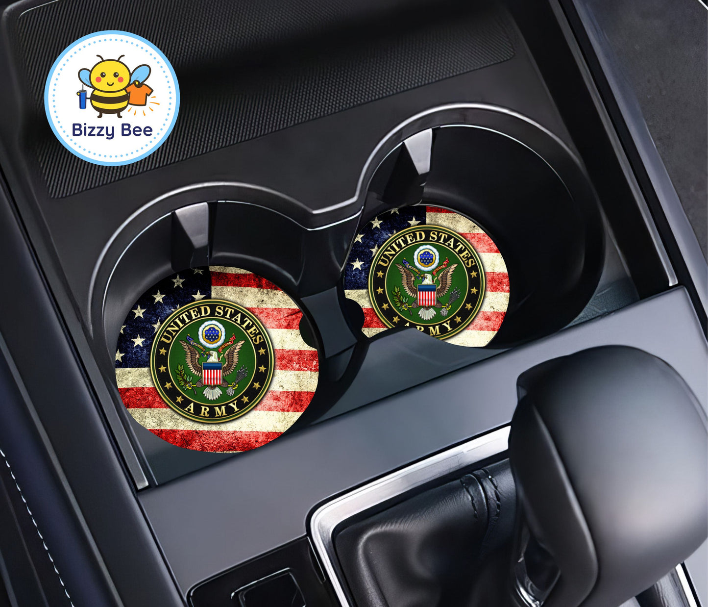 Car Coasters - 2pk - Army