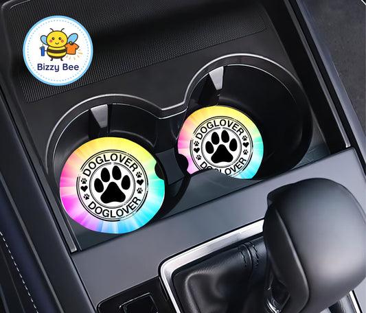 Car Coasters - 2pk - Dog Lover