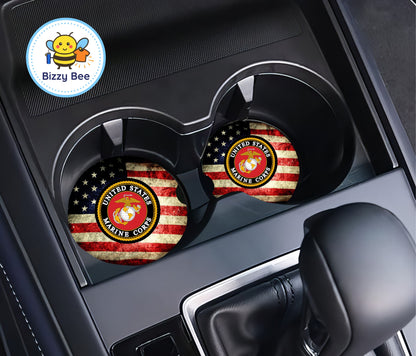 Car Coasters - 2pk - Marines