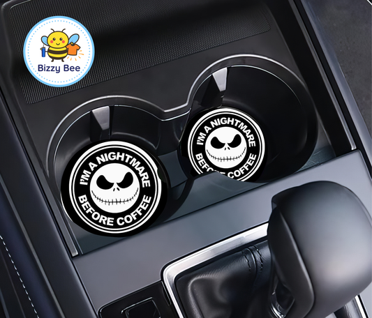 Car Coasters - 2pk - Nightmare B4 Coffee