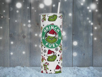 20oz Skinny Tumbler - Grinch Fuel