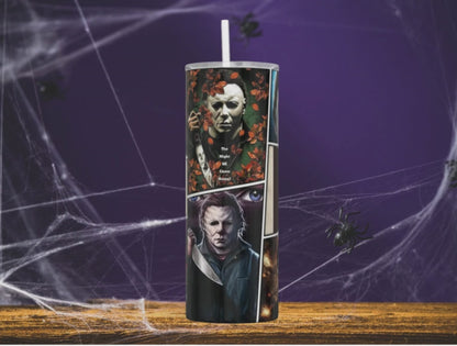 20oz Skinny Tumbler - Michael Myers