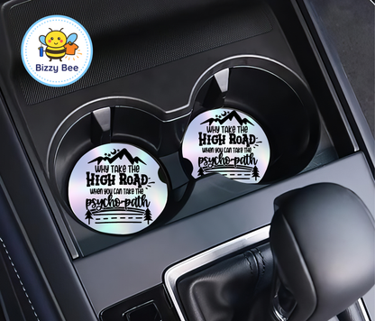 Car Coasters - 2pk - Psycho path