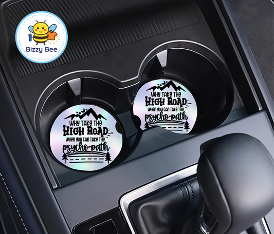 Car Coasters - 2pk - Psycho path