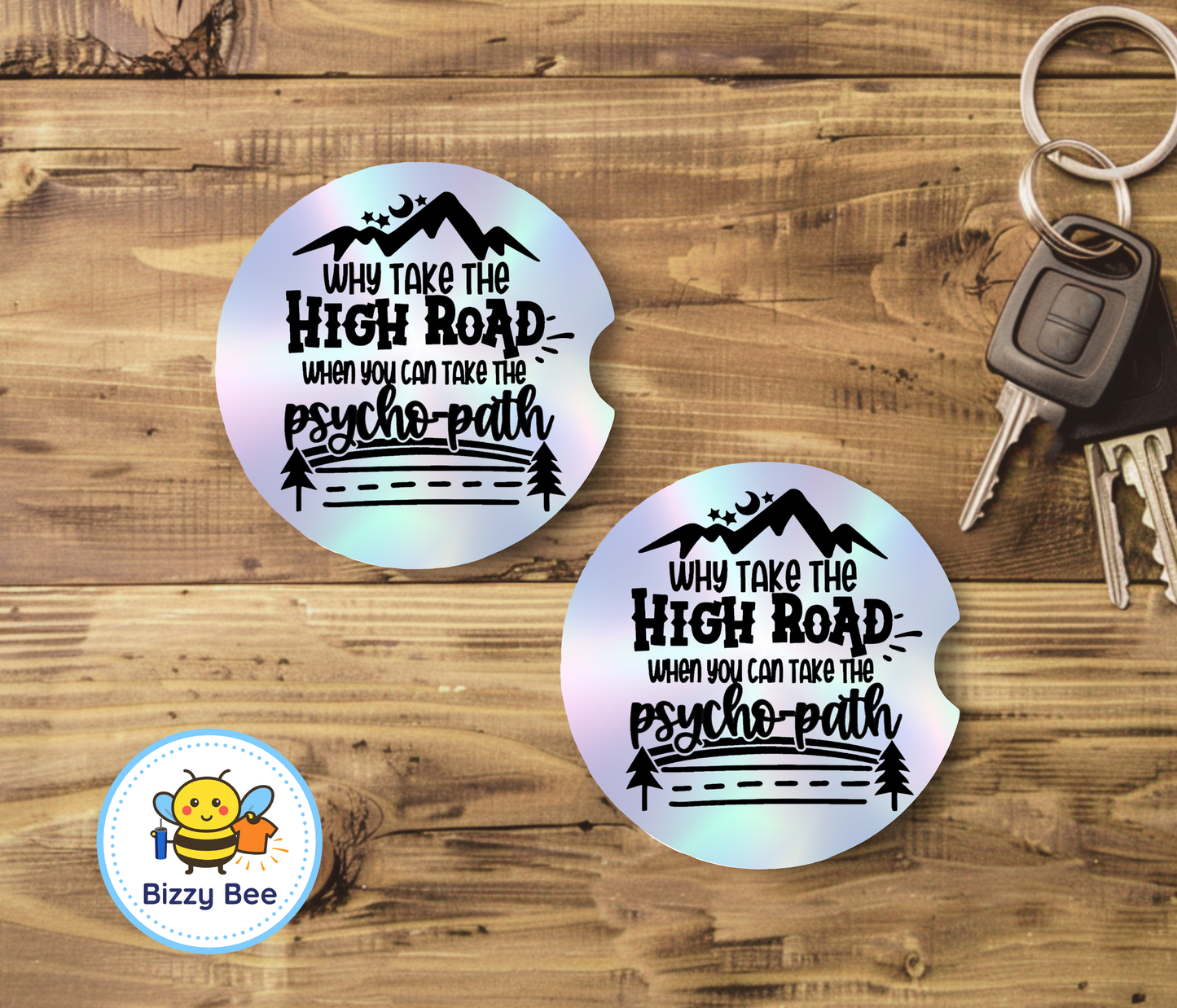 Car Coasters - 2pk - Psycho path