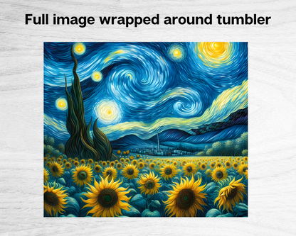 20oz Skinny Duo - Starry Sunflowers